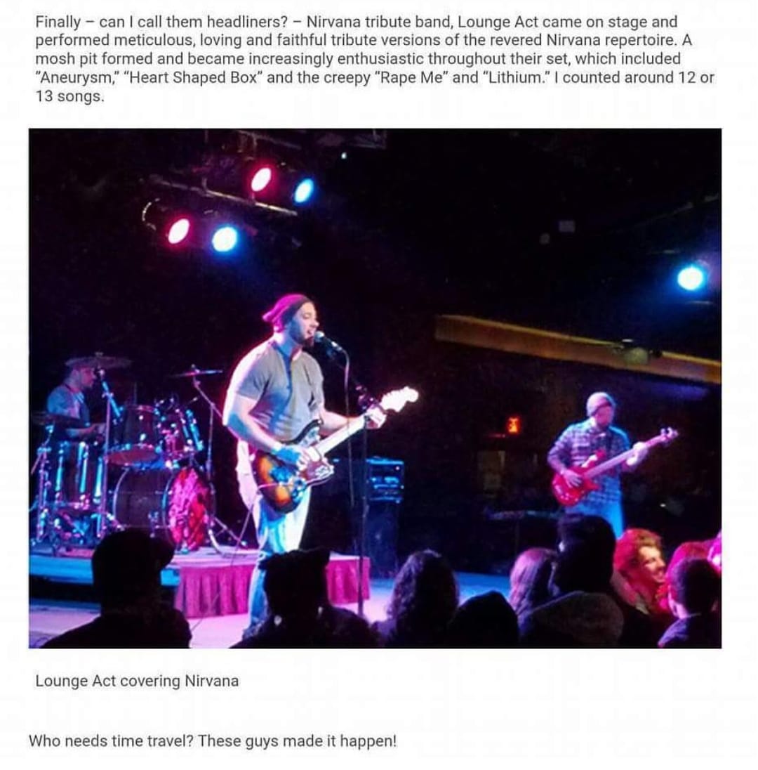 Lounge Act a Tribute to Nirvana Lounge Act A Tribute to Nirvana